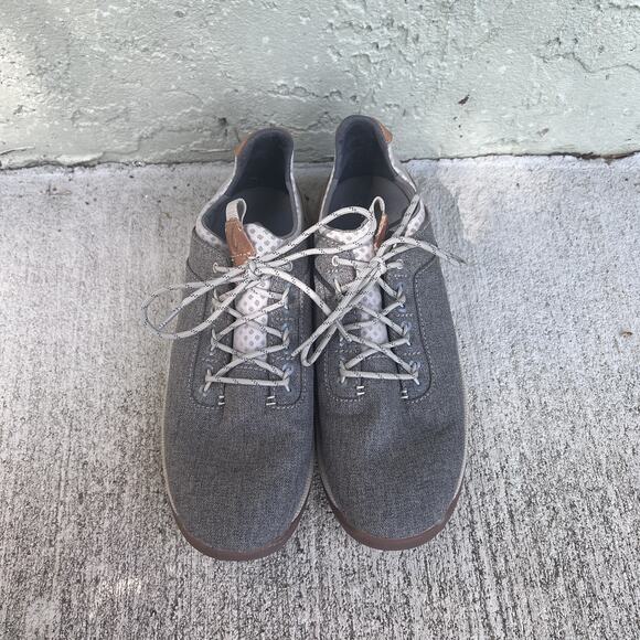 Olukai Men's Size 9.5 Nanea Li Banyan Gray Casual Canvas Comfort Shoes. - Picture 1 of 7
